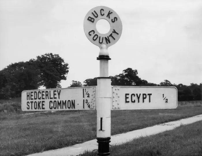 Framed Print : A curious signpost for a village called Egypt, in the heart of Buckinghamshire Framed Print : A curious signpost for a village called Egypt, in the heart of Buckinghamshire