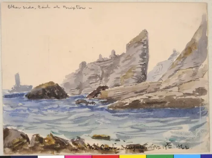 Framed Print : The Curl, Donegal; verso, Cart at Buxton Framed Print : The Curl, Donegal; verso, Cart at Buxton