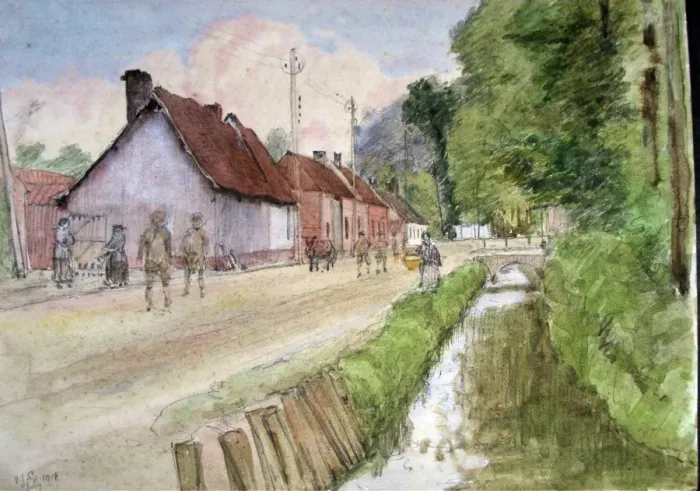 Framed Print : Current Camp at Bellerey Dated June / July 18 Framed Print : Current Camp at Bellerey Dated June / July 18