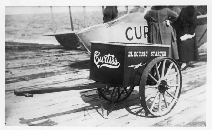 Framed Print : A Curtiss battery cart used for starting aero-engines Framed Print : A Curtiss battery cart used for starting aero-engines