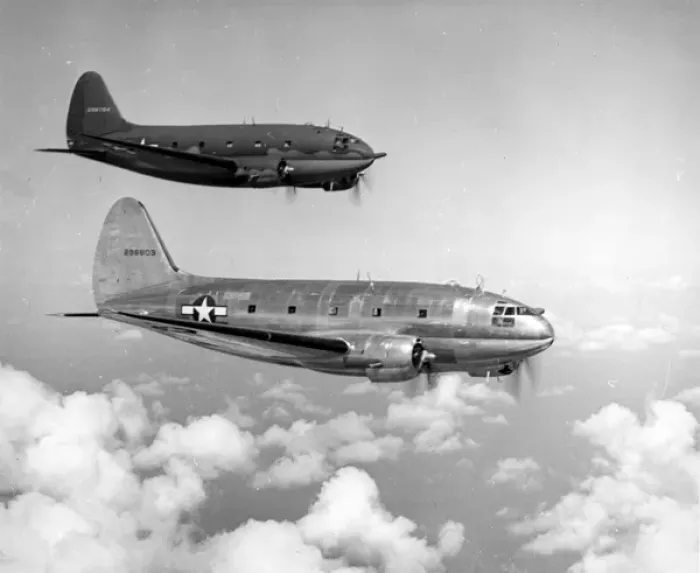 Framed Print : Two Curtiss C-46A-CU Commandos 42-96803 and 42-96784 Framed Print : Two Curtiss C-46A-CU Commandos 42-96803 and 42-96784