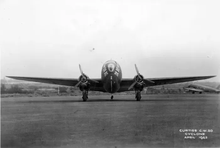 Framed Print : Curtiss CW20 G-AGDI St Louis of BOAC April 1942 Framed Print : Curtiss CW20 G-AGDI St Louis of BOAC April 1942