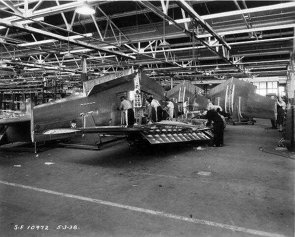 Curtiss Hawk 75 production at the Curtiss Wright workshop