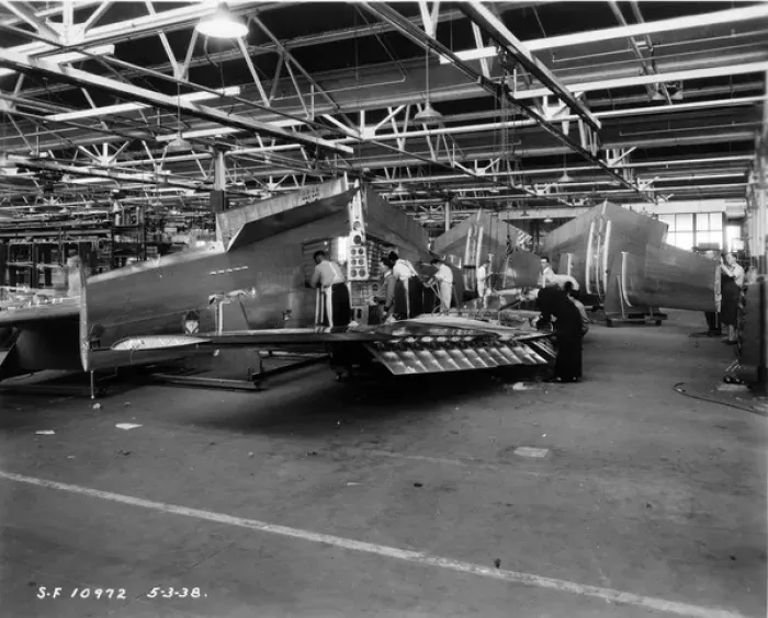Framed Print : Curtiss Hawk 75 production at the Curtiss Wright workshop Framed Print : Curtiss Hawk 75 production at the Curtiss Wright workshop
