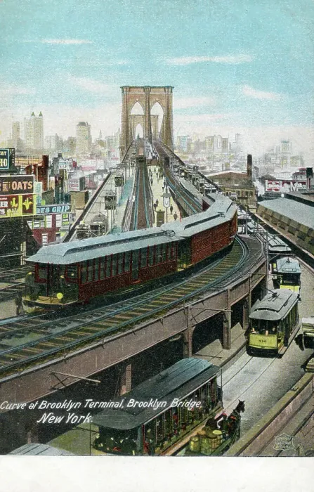 Framed Print : Curve at Brooklyn Terminal, Brooklyn Bridge, New York, USA Framed Print : Curve at Brooklyn Terminal, Brooklyn Bridge, New York, USA