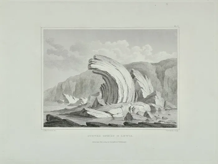 Framed Print : Curved Gneiss in Lewis Framed Print : Curved Gneiss in Lewis