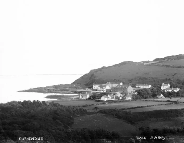 Framed Print : Cushendun - a panorama of the town, taken from a distance Framed Print : Cushendun - a panorama of the town, taken from a distance