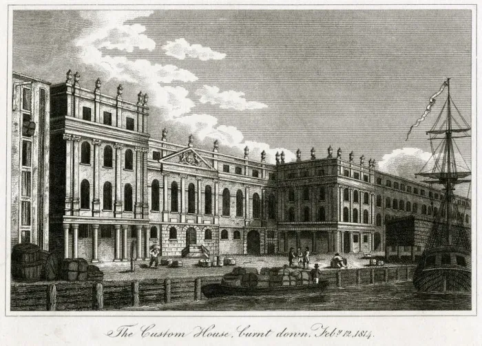 Framed Print : Custom House 1814 Framed Print : Custom House 1814