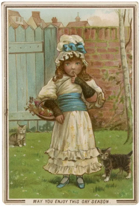 Framed Print : Cute Girl with Kittens Framed Print : Cute Girl with Kittens