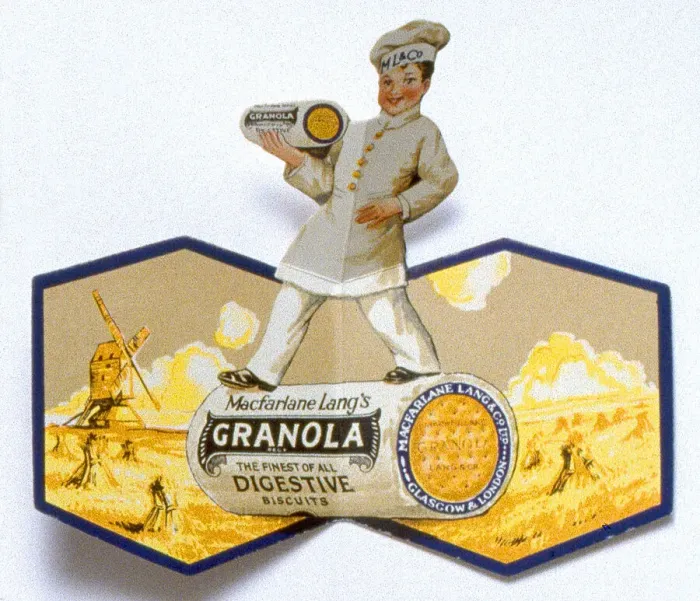 Framed Print : Cutout advertisement, Granola digestive biscuits Framed Print : Cutout advertisement, Granola digestive biscuits