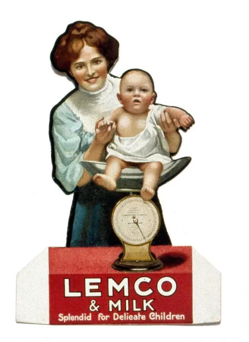 Framed Print : Cutout advertisement for Lemco & Milk Framed Print : Cutout advertisement for Lemco & Milk