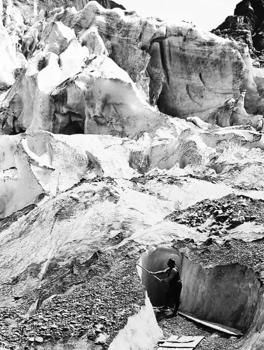 Framed Print : Cutting an Ice Grotto, Glacier, Grindelwald, Switzerland Framed Print : Cutting an Ice Grotto, Glacier, Grindelwald, Switzerland