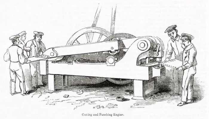 Framed Print : Cutting and punching engine, Clyde steamboat works, Glasgow Framed Print : Cutting and punching engine, Clyde steamboat works, Glasgow