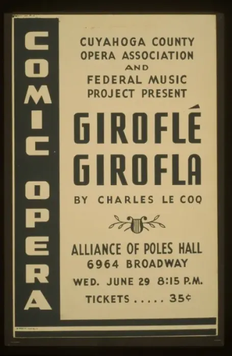Framed Print : Cuyahoga County Opera Association and Federal Music Project Framed Print : Cuyahoga County Opera Association and Federal Music Project