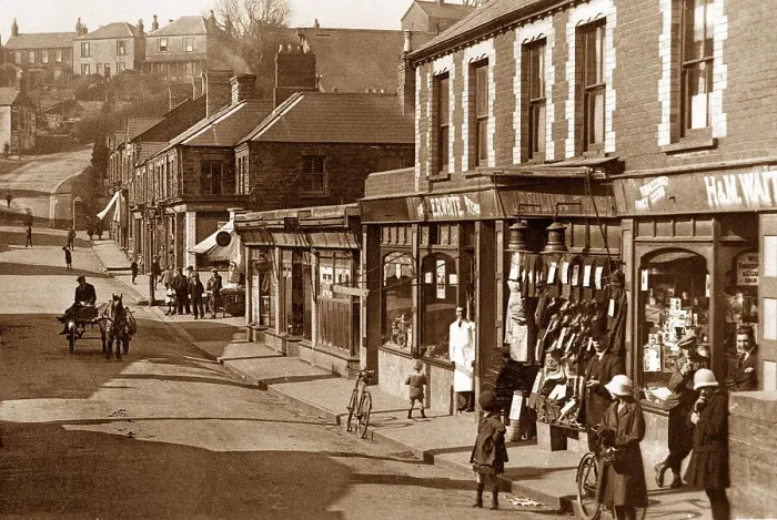 Framed Print : Cwmbran Commercial Street early 1900s Framed Print : Cwmbran Commercial Street early 1900s