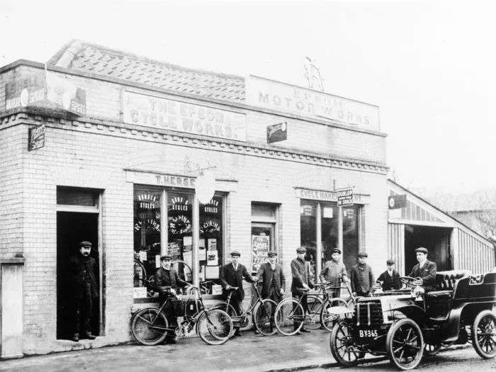 Framed Print : Cycle Works and Motor Works, Epsom, Surrey Framed Print : Cycle Works and Motor Works, Epsom, Surrey