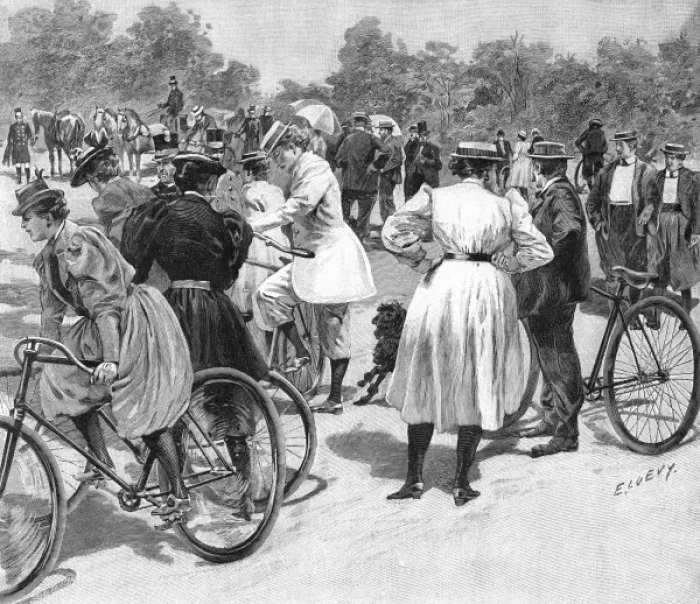 Framed Print : Cycling in the Bois de Boulogne, 1894 Framed Print : Cycling in the Bois de Boulogne, 1894