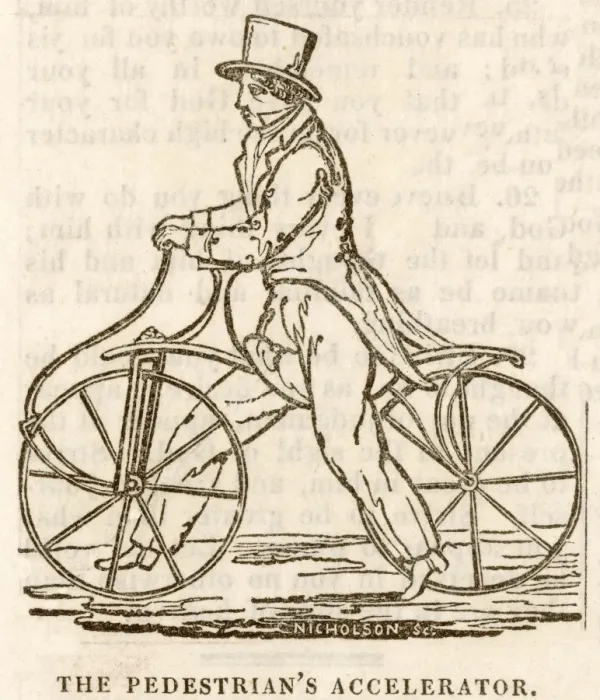 Framed Print : Cycling / Draisienne / 1819 Framed Print : Cycling / Draisienne / 1819