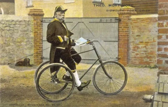 Framed Print : Cycling Town Crier Framed Print : Cycling Town Crier