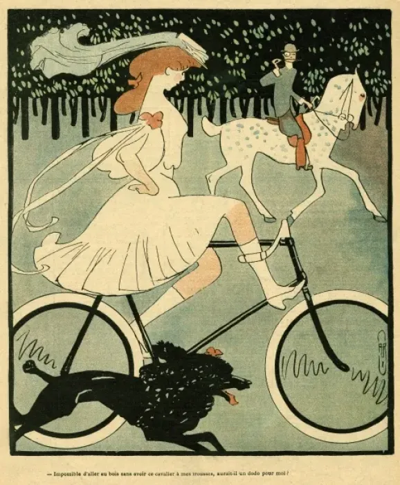 Framed Print : Cyclist in the Bois Framed Print : Cyclist in the Bois