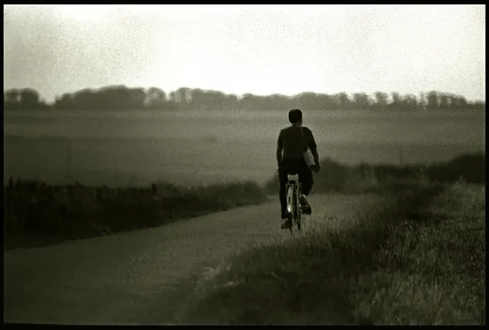 Framed Print : Cyclist - Normandy, France Framed Print : Cyclist - Normandy, France