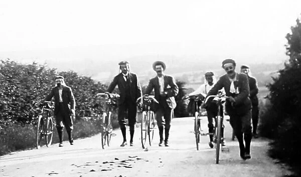 Cyclists, Charing Hill, Ashford