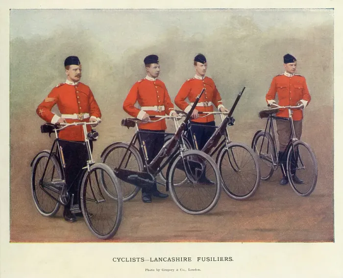 Framed Print : Cyclists Lancashire Fusiliers Boer War Military Framed Print : Cyclists Lancashire Fusiliers Boer War Military