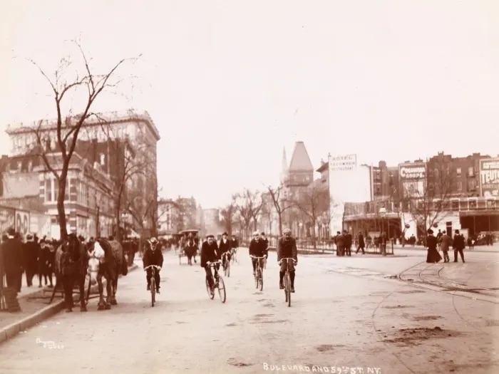 Framed Print : Cyclists in New York Framed Print : Cyclists in New York