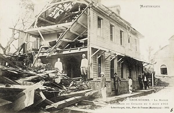 Cyclone damage on Martinique