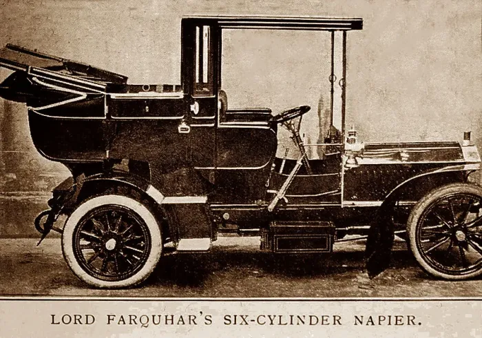 Framed Print : Six cylinder veteran Napier car, early 1900s Framed Print : Six cylinder veteran Napier car, early 1900s