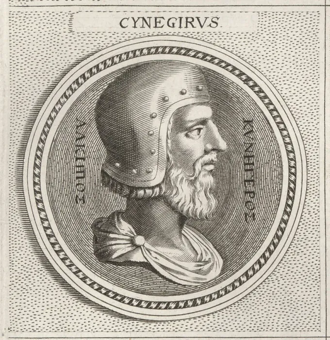 Framed Print : Cynaegirus, ancient Greek warrior, died at Marathon in 490 BC Framed Print : Cynaegirus, ancient Greek warrior, died at Marathon in 490 BC