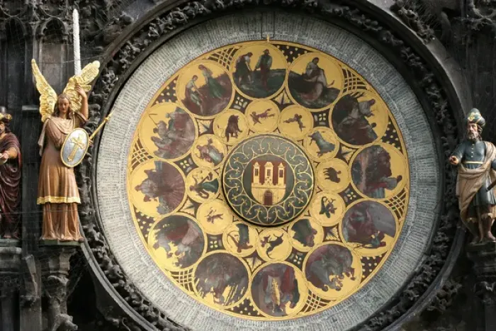 Framed Print : Czech Republic. The Prague Astronomical Clock. The calendar Framed Print : Czech Republic. The Prague Astronomical Clock. The calendar