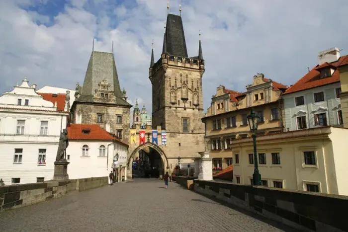 Framed Print : Czech Republic. Prague. Bridge tower at the end of the Charl Framed Print : Czech Republic. Prague. Bridge tower at the end of the Charl