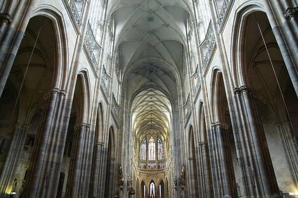 Czech Republic. Prague. Interior of St. Vitus Cathedral. Got