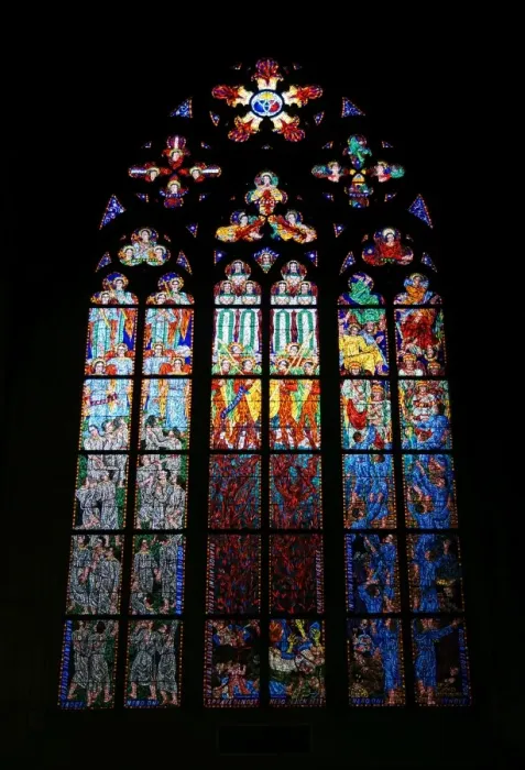 Framed Print : Czech Republic. Prague. St. Vitus Cathedral. Stained glass Framed Print : Czech Republic. Prague. St. Vitus Cathedral. Stained glass