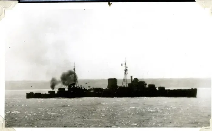 Framed Print : D-Day firing off Normandy, France, WW2 Framed Print : D-Day firing off Normandy, France, WW2