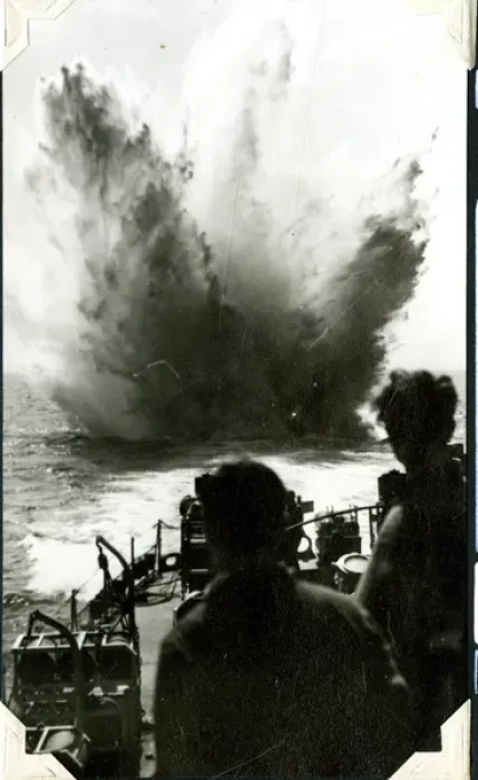 Framed Print : D-Day firing off Normandy, France, WW2 Framed Print : D-Day firing off Normandy, France, WW2