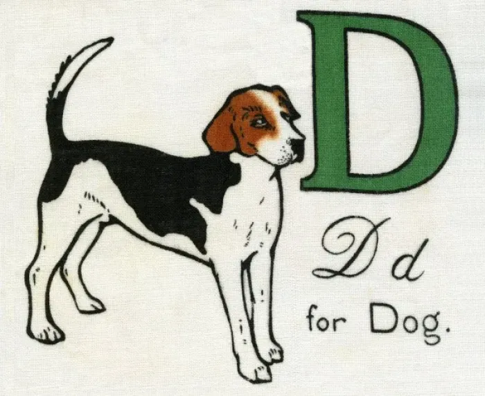 Framed Print : D for Dog. From a Deans Rag Book entitled Kiddiewiddies ABC Date: 1920 Framed Print : D for Dog. From a Deans Rag Book entitled Kiddiewiddies ABC Date: 1920