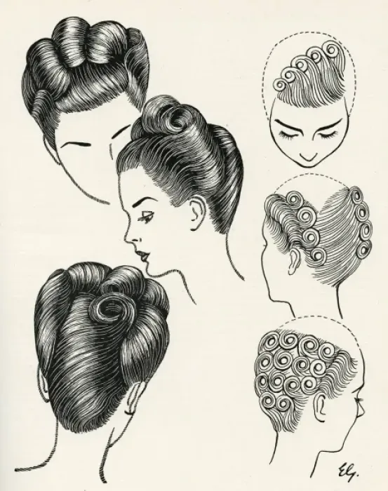 Framed Print : D Elegance hairstyle 1940s Framed Print : D Elegance hairstyle 1940s