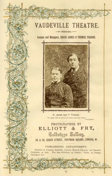 Framed Print : D James and T Thorne, Vaudeville Theatre, London Framed Print : D James and T Thorne, Vaudeville Theatre, London