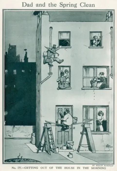 Framed Print : Dad and the Spring Clean Framed Print : Dad and the Spring Clean