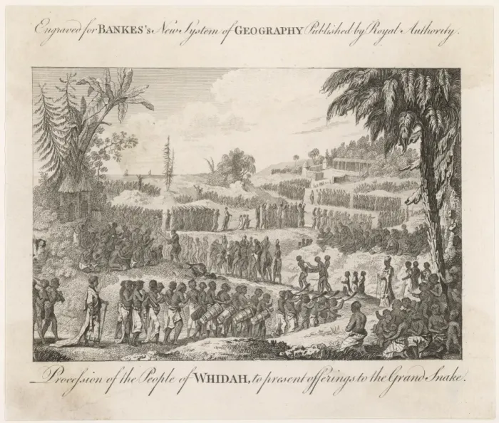 Framed Print : Dahomey Snake Worship Framed Print : Dahomey Snake Worship