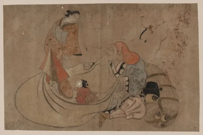 Framed Print : Daikoku and courtesan Framed Print : Daikoku and courtesan