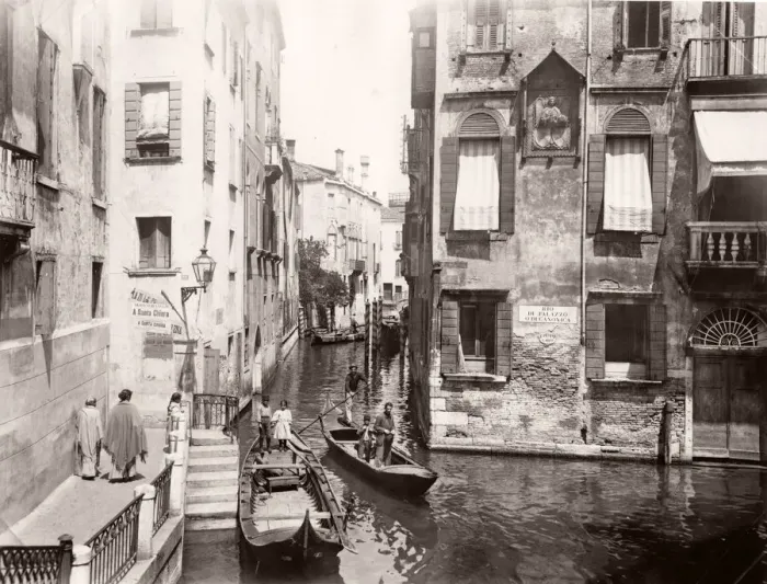Framed Print : Daily life on a canal, boats, gondola, Venice Italy Framed Print : Daily life on a canal, boats, gondola, Venice Italy
