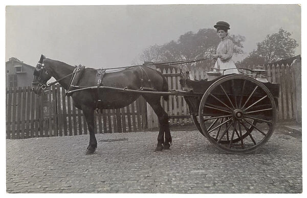 Dairy Woman in Her Cart