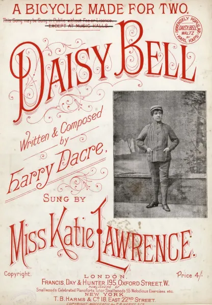 1892 Print of Daisy Bell by Harry Art Prints, Posters