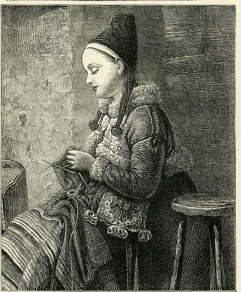 Dalecarlian peasant girl, Sweden
