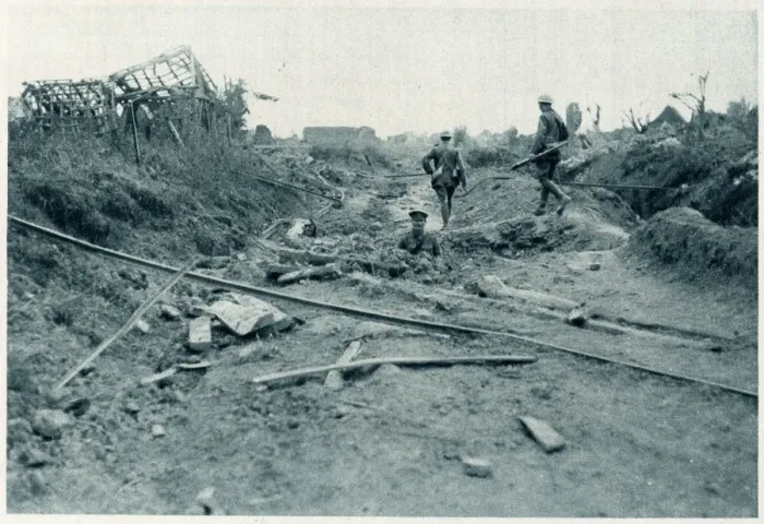 Framed Print : Damage caused by British mines and guns on the Western Front Framed Print : Damage caused by British mines and guns on the Western Front
