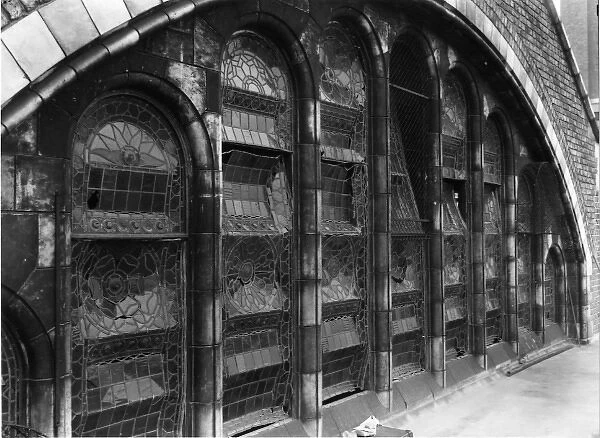 Damaged windows, 1940