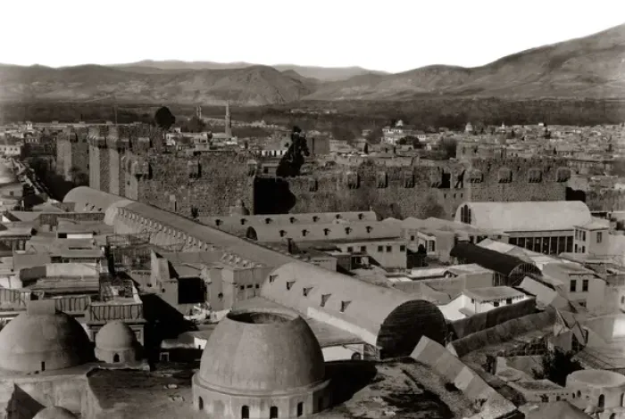 Framed Print : Damascus, Syria, circa 1880s view from the fortress